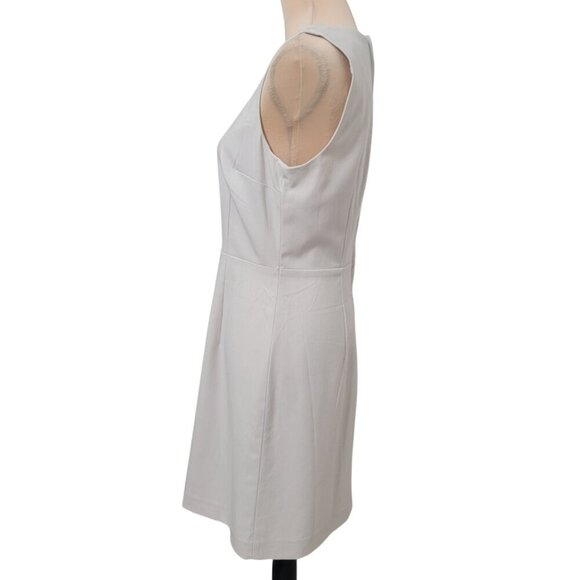 H&M Size 10 Light Greige Sleeveless A-Line Dress, Lined. Gently Used Condition - Picture 3 of 12